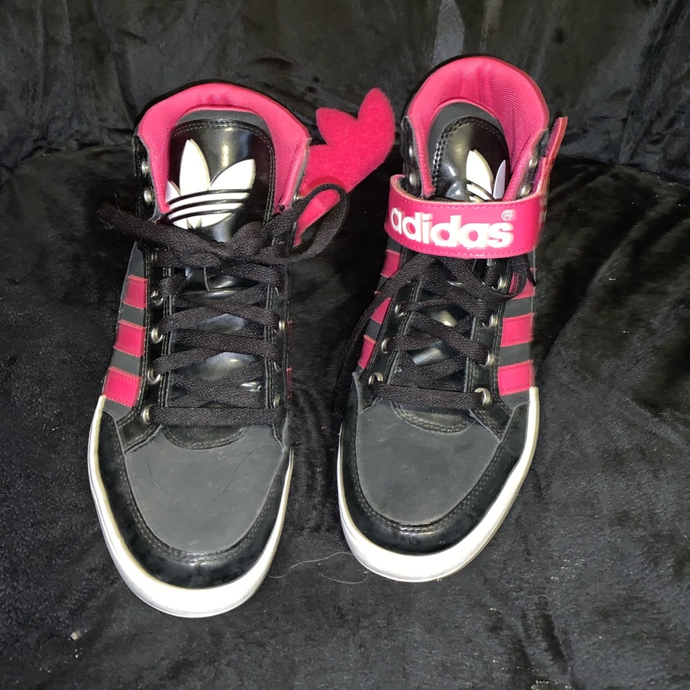 Adidas Pink and Black Sneakers